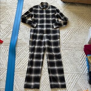 Longchamp Black & White Plaid Women's Jumpsuit